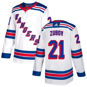 Men's New York Rangers Sergei Zubov Adidas Authentic Jersey - White