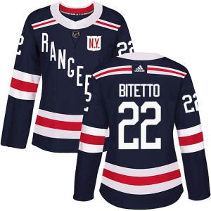 Women's New York Rangers Anthony Bitetto Adidas Authentic 2018 Winter Classic Home Jersey - Navy Blue