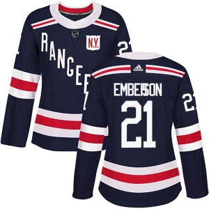 Women's New York Rangers Ty Emberson Adidas Authentic 2018 Winter Classic Home Jersey - Navy Blue