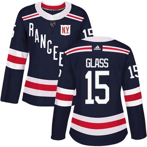 Women's New York Rangers Tanner Glass Adidas Authentic 2018 Winter Classic Home Jersey - Navy Blue