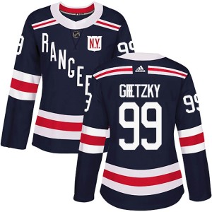 Women's New York Rangers Wayne Gretzky Adidas Authentic 2018 Winter Classic Home Jersey - Navy Blue