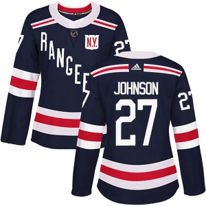 Women's New York Rangers Jack Johnson Adidas Authentic 2018 Winter Classic Home Jersey - Navy Blue