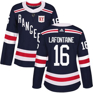 Women's New York Rangers Pat Lafontaine Adidas Authentic 2018 Winter Classic Home Jersey - Navy Blue