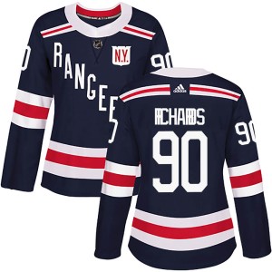 Women's New York Rangers Justin Richards Adidas Authentic 2018 Winter Classic Home Jersey - Navy Blue
