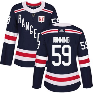 Women's New York Rangers Ty Ronning Adidas Authentic 2018 Winter Classic Home Jersey - Navy Blue
