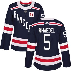 Women's New York Rangers Chad Ruhwedel Adidas Authentic 2018 Winter Classic Home Jersey - Navy Blue
