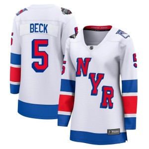 Women's New York Rangers Barry Beck Fanatics Branded Breakaway 2024 Stadium Series Jersey - White