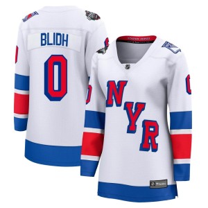 Women's New York Rangers Anton Blidh Fanatics Branded Breakaway 2024 Stadium Series Jersey - White