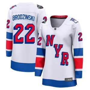 Women's New York Rangers Jonny Brodzinski Fanatics Branded Breakaway 2024 Stadium Series Jersey - White
