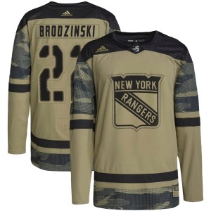 Men's New York Rangers Jonny Brodzinski Adidas Authentic Military Appreciation Practice Jersey - Camo