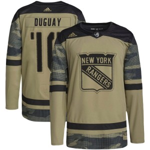 Men's New York Rangers Ron Duguay Adidas Authentic Military Appreciation Practice Jersey - Camo