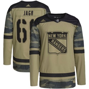 Men's New York Rangers Jaromir Jagr Adidas Authentic Military Appreciation Practice Jersey - Camo