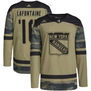 Men's New York Rangers Pat Lafontaine Adidas Authentic Military Appreciation Practice Jersey - Camo