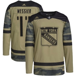 Men's New York Rangers Mark Messier Adidas Authentic Military Appreciation Practice Jersey - Camo