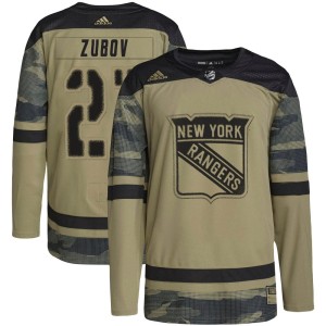 Men's New York Rangers Sergei Zubov Adidas Authentic Military Appreciation Practice Jersey - Camo