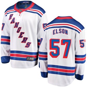 Youth New York Rangers Turner Elson Fanatics Branded Breakaway Away Jersey - White