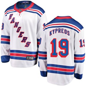Youth New York Rangers Nick Kypreos Fanatics Branded Breakaway Away Jersey - White