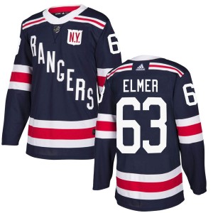 Youth New York Rangers Jake Elmer Adidas Authentic 2018 Winter Classic Home Jersey - Navy Blue