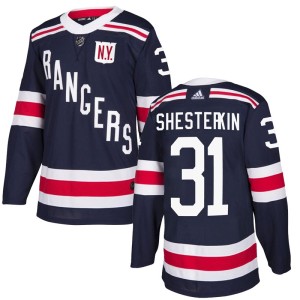 Youth New York Rangers Igor Shesterkin Adidas Authentic 2018 Winter Classic Home Jersey - Navy Blue