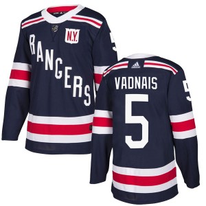 Youth New York Rangers Carol Vadnais Adidas Authentic 2018 Winter Classic Home Jersey - Navy Blue