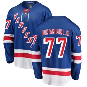 Youth New York Rangers Tony DeAngelo Fanatics Branded Breakaway Home Jersey - Blue