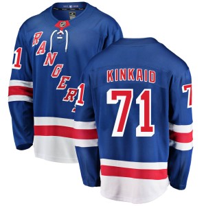Youth New York Rangers Keith Kinkaid Fanatics Branded Breakaway Home Jersey - Blue