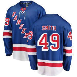 Youth New York Rangers C.J. Smith Fanatics Branded Breakaway Home Jersey - Blue