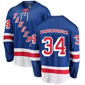 Youth New York Rangers John Vanbiesbrouck Fanatics Branded Breakaway Home Jersey - Blue