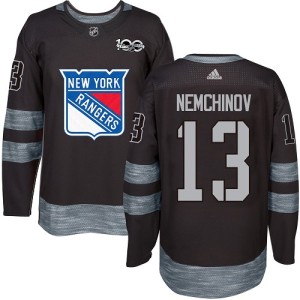 Men's New York Rangers Sergei Nemchinov Adidas Authentic 1917-2017 100th Anniversary Jersey - Black