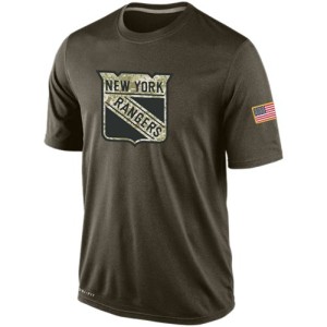Men's New York Rangers Nike Salute To Service KO Performance Dri-FIT T-Shirt - Olive