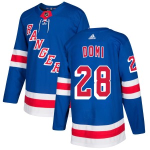 Men's New York Rangers Tie Domi Adidas Authentic Jersey - Royal