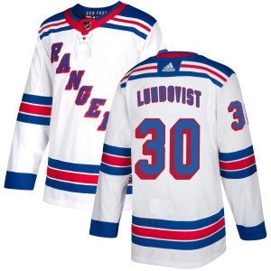 Men's New York Rangers Henrik Lundqvist Adidas Authentic Jersey - White
