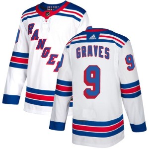Women's New York Rangers Adam Graves Adidas Authentic Away Jersey - White