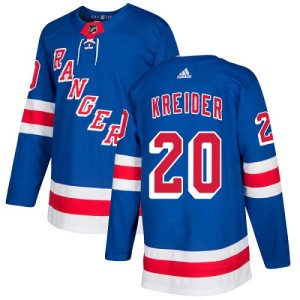 Youth New York Rangers Chris Kreider Adidas Authentic Home Jersey - Royal Blue