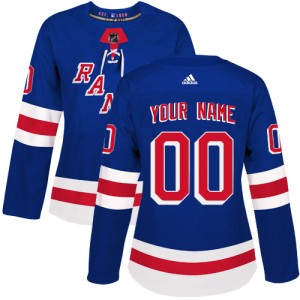 Women's New York Rangers Custom Adidas Authentic ized Home Jersey - Royal Blue