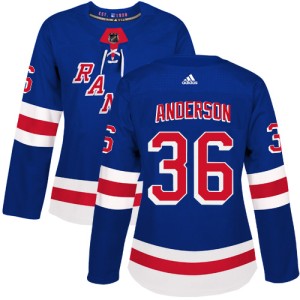 Women's New York Rangers Glenn Anderson Adidas Authentic Home Jersey - Royal Blue