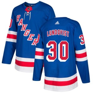 Youth New York Rangers Henrik Lundqvist Adidas Authentic Home Jersey - Royal Blue