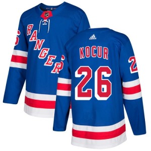 Youth New York Rangers Joe Kocur Adidas Authentic Home Jersey - Royal Blue