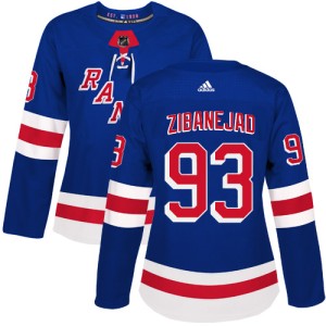 Women's New York Rangers Mika Zibanejad Adidas Authentic Home Jersey - Royal Blue