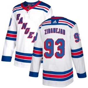 Women's New York Rangers Mika Zibanejad Adidas Authentic Away Jersey - White