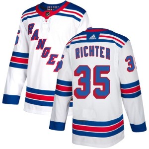 Youth New York Rangers Mike Richter Adidas Authentic Away Jersey - White