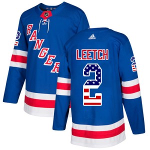 Men's New York Rangers Brian Leetch Adidas Authentic USA Flag Fashion Jersey - Royal Blue