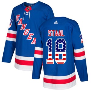 Men's New York Rangers Marc Staal Adidas Authentic USA Flag Fashion Jersey - Royal Blue