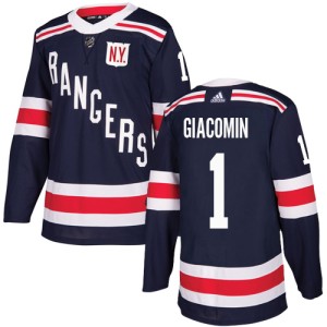 Youth New York Rangers Eddie Giacomin Adidas Authentic 2018 Winter Classic Jersey - Navy Blue