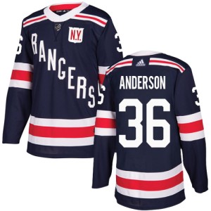Youth New York Rangers Glenn Anderson Adidas Authentic 2018 Winter Classic Jersey - Navy Blue