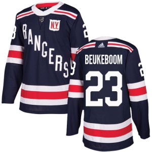 Men's New York Rangers Jeff Beukeboom Adidas Authentic 2018 Winter Classic Jersey - Navy Blue