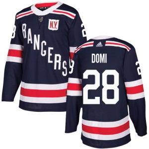 Youth New York Rangers Tie Domi Adidas Authentic 2018 Winter Classic Jersey - Navy Blue