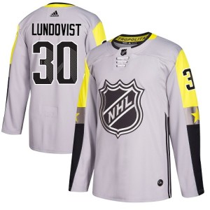 Youth New York Rangers Henrik Lundqvist Adidas Authentic 2018 All-Star Metro Division Jersey - Gray