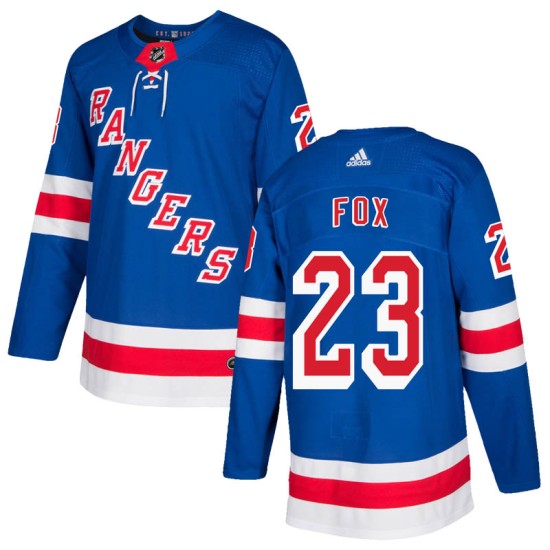 Men's New York Rangers Adam Fox Adidas Authentic Home Jersey - Royal Blue