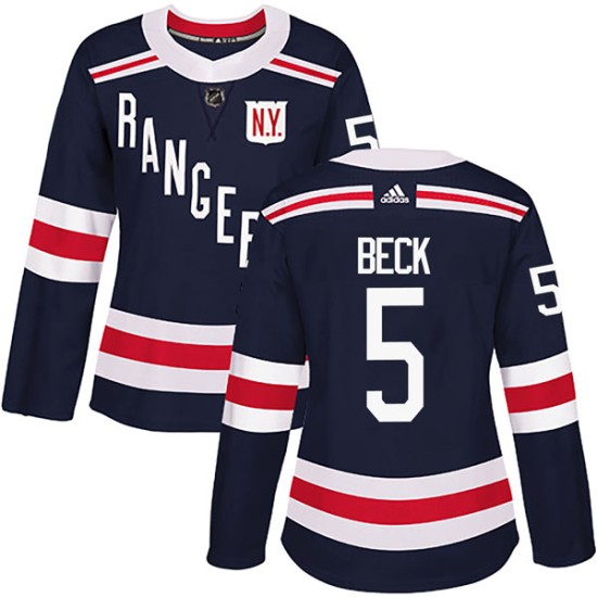 Women's New York Rangers Barry Beck Adidas Authentic 2018 Winter Classic Home Jersey - Navy Blue